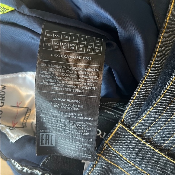 Burton Room to Grow Exile Cargo Dry Ride Snowboard Pants - Picture 14 of 16